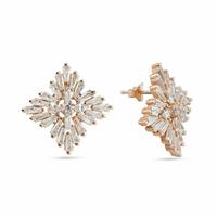 dKeniz Ohrstecker »Stern 925/- Sterling Silber rosévergoldet Zirkonia«
