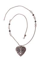 COLLEZIONE ALESSANDRO Lange Kette »Ute«, Herzanhänger mit Kunstharzeinlage
