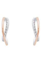 amor hoepel oorbellen voor dames, 925 Sterling zilver, zirkonia synth.