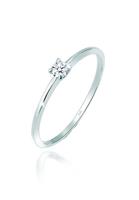 Diamore Diamantring »Solitär Verlobung Diamant (0.06 ct) 585 Weißgold«