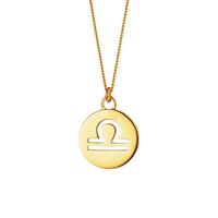 CAÏ Halskette »Waage Sternzeichen 925/- Sterling Silber vergoldet«