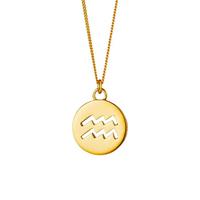 CAÏ Halskette »Wassermann Sternzeichen 925/- Sterling Silber verg«
