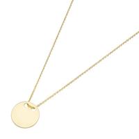 Luigi Merano Goldkette »Anhänger, kleines rundes Plättchen, Gold 375«