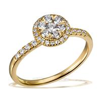 Goldmaid Damenring 585/- Gelbgold 35 Brillanten 0,46 ct. P2/H