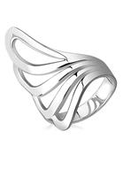 Nenalina Nenalina Ring Dames Statement Basis Golf Geo in 925 sterling zilver