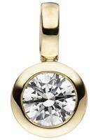 Jobo Runder Anhänger, rund 333 Gold mit Zirkonia
