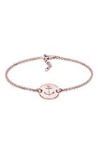 Elli dames ankerplaat geo in 925 sterling zilver verguld