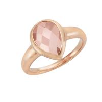 Jamelli Ring »925/- Sterling Silber Rosenquarz«