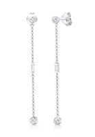 Elli PREMIUM Dames Kettinglijn Modern met Topaz Edelsteen in 925 Sterling Zilver