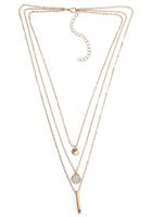 COLLEZIONE ALESSANDRO Ketting met hanger Layering-ketting, C2777A - F101 met glassteentjes