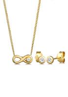 Diamore Schmuckset »Infinity Solitär Diamant (0.08 ct) 585 Gelbgold«