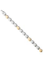 Jobo Armband, Edelstahl mattiert bicolor beschichtet 20 cm