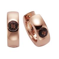 Jamelli Creolen »925/- Sterling Silber Rauchquarz«