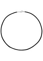 Jobo Kette ohne Anhänger, Seidenkette schwarz 42 cm 2,8 mm
