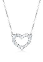 Elli dames hart met zirkonia kristallen in 925 sterling zilver