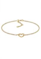Elli Armband »Herz Liebe Love 925 Silber vergoldet«