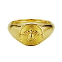 CAÏ Ring »925/- Silber vergoldet Taube«