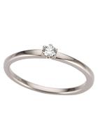 Firetti Solitärring »glänzend, massiv, Weißgold«, mit Brillant