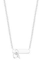 Ketting met hanger voor dames, sterling zilver 925, hartje