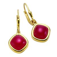 Jamelli Ohrhänger »925/- Sterling Silber Calcedon rot«