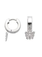 Adelia´s Paar Creolen »Silber 925 Sterling Silver Ohrringe - Creolen«, Schmetterling 925 Sterling Silber Ø 1.09 cm