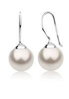 Nenalina Oorbellen Dames Oorbellen in 925 Sterling Zilver gerhodineerd met 12mm parels