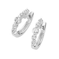 Smart Jewel Paar Creolen »Zirkonia Steine, Silber 925«