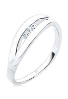 Diamore Diamantring »Klassisch Trio Diamant (0.09 ct) 925 Silber«