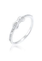 Elli dames Infinity met kristallen in 925 sterling zilver
