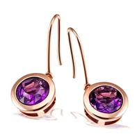 goldmaid Paar Ohrhängern 375/- Rotgold 2 lila Amethysten