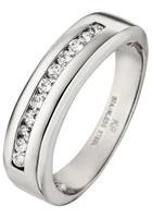 Jobo Fingerring, Edelstahl mit 11 Zirkonia