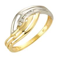 Vivance Ring »333/- Gelbgold bicolor 6x Zirkonia«
