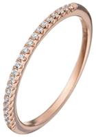 Jobo Fingerring, schmal 925 Silber roségold vergoldet mit Zirkonia