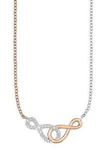 amor Ketting met hanger voor dames, 925 Sterling zilver, zirkonia synth. | Oneindigheid