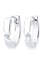 Elli DIAMONDS Oorbellen Dames Basic met Diamant (0.04 ct.) in 925 Sterling Zilver
