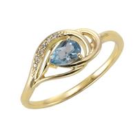 Vivance Ring »375/- Gelbgold mit Blautopas/Zirkonia«