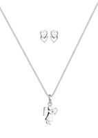 Elli Dames Engel Hart Hanger Speels in 925 Sterling Zilver