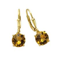 Jamelli Ohrhänger »925/- Sterling Silber vergoldet Citrin«