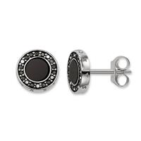 Thomas Sabo Paar Ohrstecker »H1861-641-11, Classic Pavé Schwarz«, mit Onyx und Zirkonia