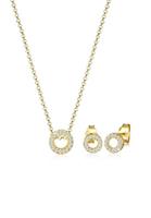 Diamore Schmuckset »Kette Ohrstecker Set Diamant (0.43 ct) 375 Gelbgold«