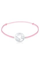 Elli Armband »Weltkugel Globus Reise Nylon Bändchen 925 Silber«