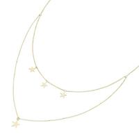 Luigi Merano Collier »4 Sterne im Mittelteil, Gold 375«