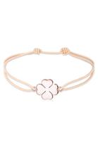 Elli Dames Shamrock Lucky Charm in 925 Sterling Silver Rose Gold Plated Bruin