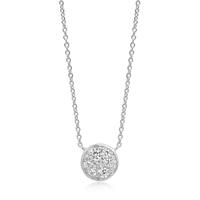 Sif Jakobs Jewellery Halskette Silber rhodiniert mit weißen gefassten Zirkonia »NOVARA«