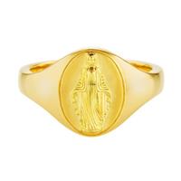 CAÏ Ring »925/- Silber vergoldet Madonna«