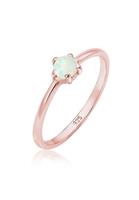 Elli Dames Band Basis Geo met Synthetische Opaal in 925 Sterling Zilver