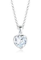 Elli dames hart hanger liefdessymbool edel met zirkonia kristal in 925 sterling zilver