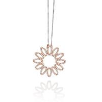 goldmaid Collier Blume 925/- Sterlingsilber 168 Zirkonia