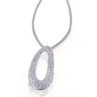 goldmaid Collier Pavee-Fire 925 Sterlingsilber 106 weiße Zirkonia