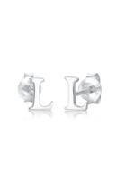 Elli Damesknoop letter L initialen minimaal in 925 sterling zilver
